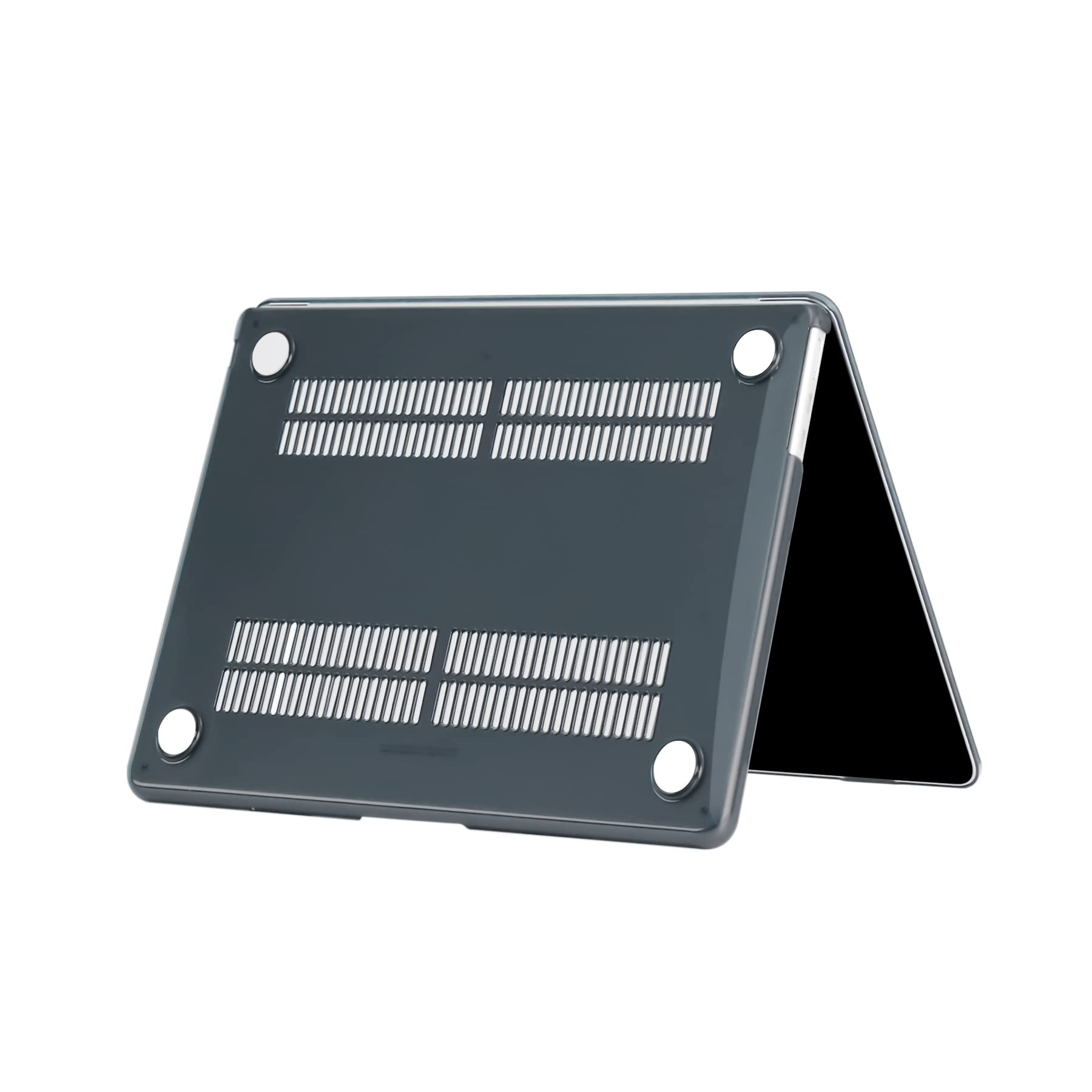Lunivop Etui do MacBook Air 13 cali M5 2026-2022 M4 M3 M2 (model A3449 A3240) wysoka przezroczystość, smukła osłona rozpraszająca ciepło, twarda ochrona przed żółknięciem, Czarny