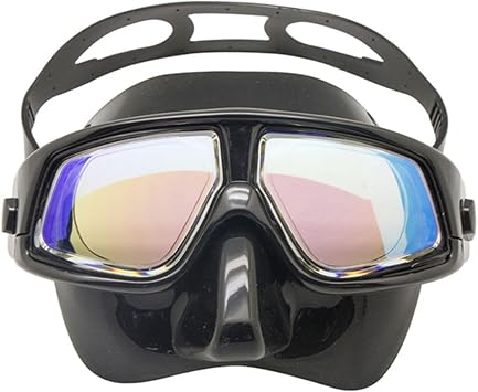 Farsighted/ Nearsighted Swimming Goggles/Glasses & Dive Masks UV Protection Silver Diving Mask, +3.0 Plus