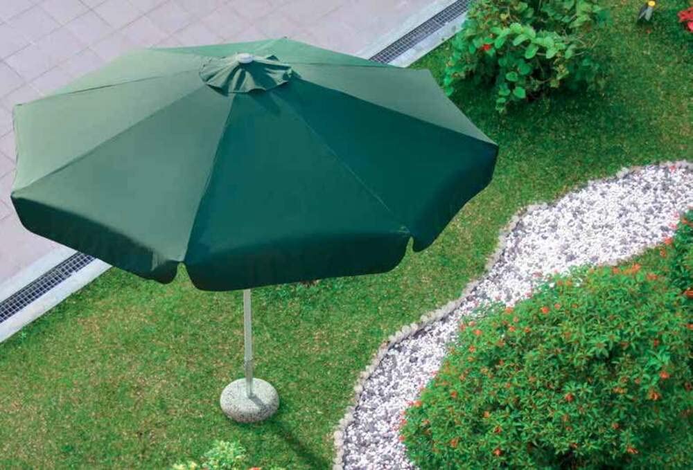 VERDELOOK Ombrellone in Alluminio e Poliestere, 3x3 m, Verde Scuro