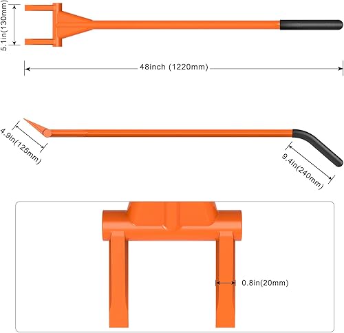 Vista 31 de Dolibest 28'' Demo Bar 2-Tine Wrecking Bar, Heavy Duty Pallet Buster with Handle, All-Steel Handle Wrecking Pry Bar, Deck Board Removal Efficient