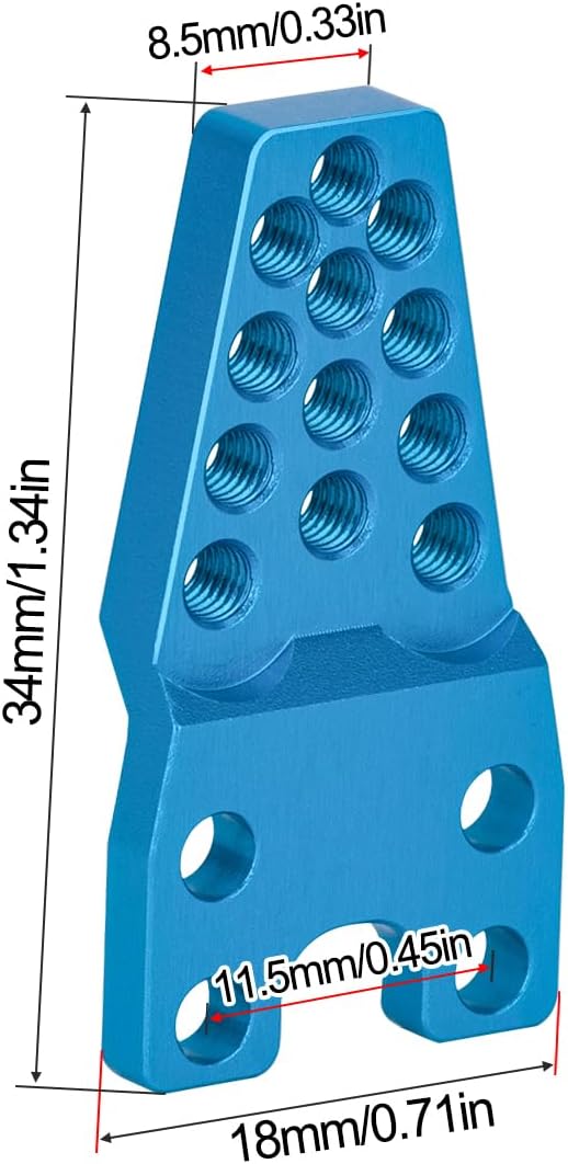 4Pcs Aluminium Adjustable Shock Absorber Mount Bracket for 1/10 RC Crawler Car Axial SCX10 90046 TRX-4 D90 D110 Upgrade Parts (Blue B)
