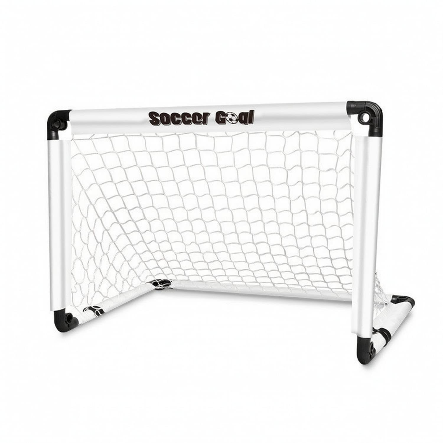 Compact Foldable Soccer Goal Lightweight Portable Soccer Goal Quick Setup Sports Equipment Tooltool-Less for Children, Adolescent, Training, Backyard, Outdoor, Indoor, White, S B-image-26