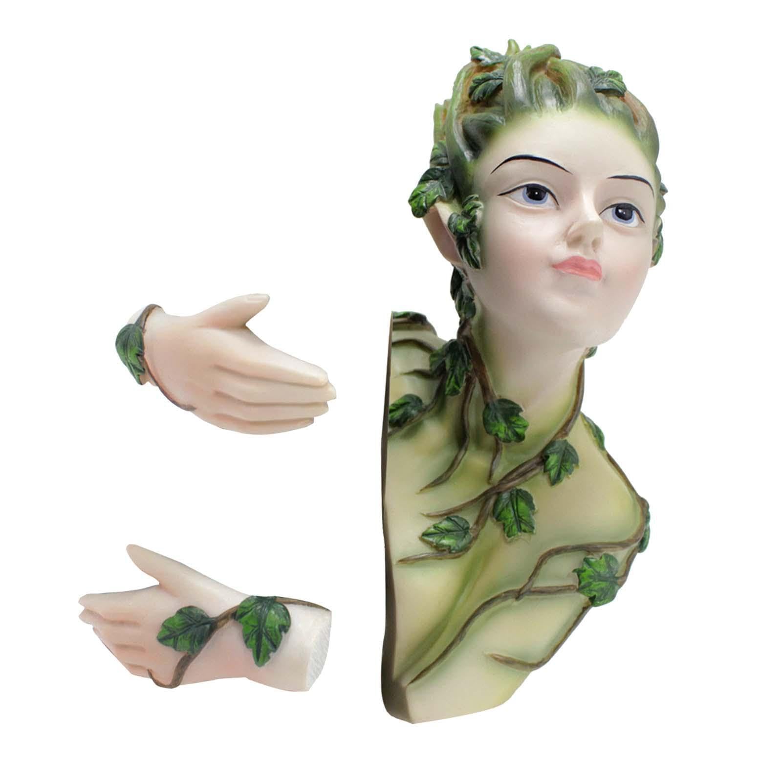QUXVUIS Premium Resin Elf Tree Hugger Wall Art Sculpture Handmade Sculpture