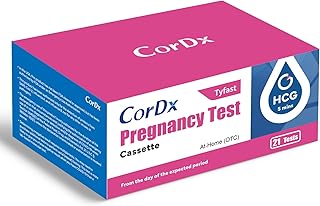 CorDx Early Detection Pregnancy Test Kit, Urine Tests for Easy at Home hCG Level Testing, Tester for Pregnant Women, Clear, Fast and Reliable Result with Over 99% Accuracy, 21 Pack Cassettes