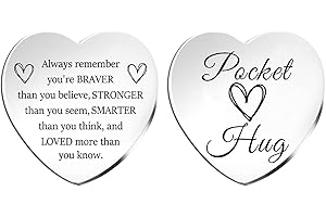 Thoughtful Long Distance Friendship Keychain: Pocket Hug Gifts "Thinking Of You"