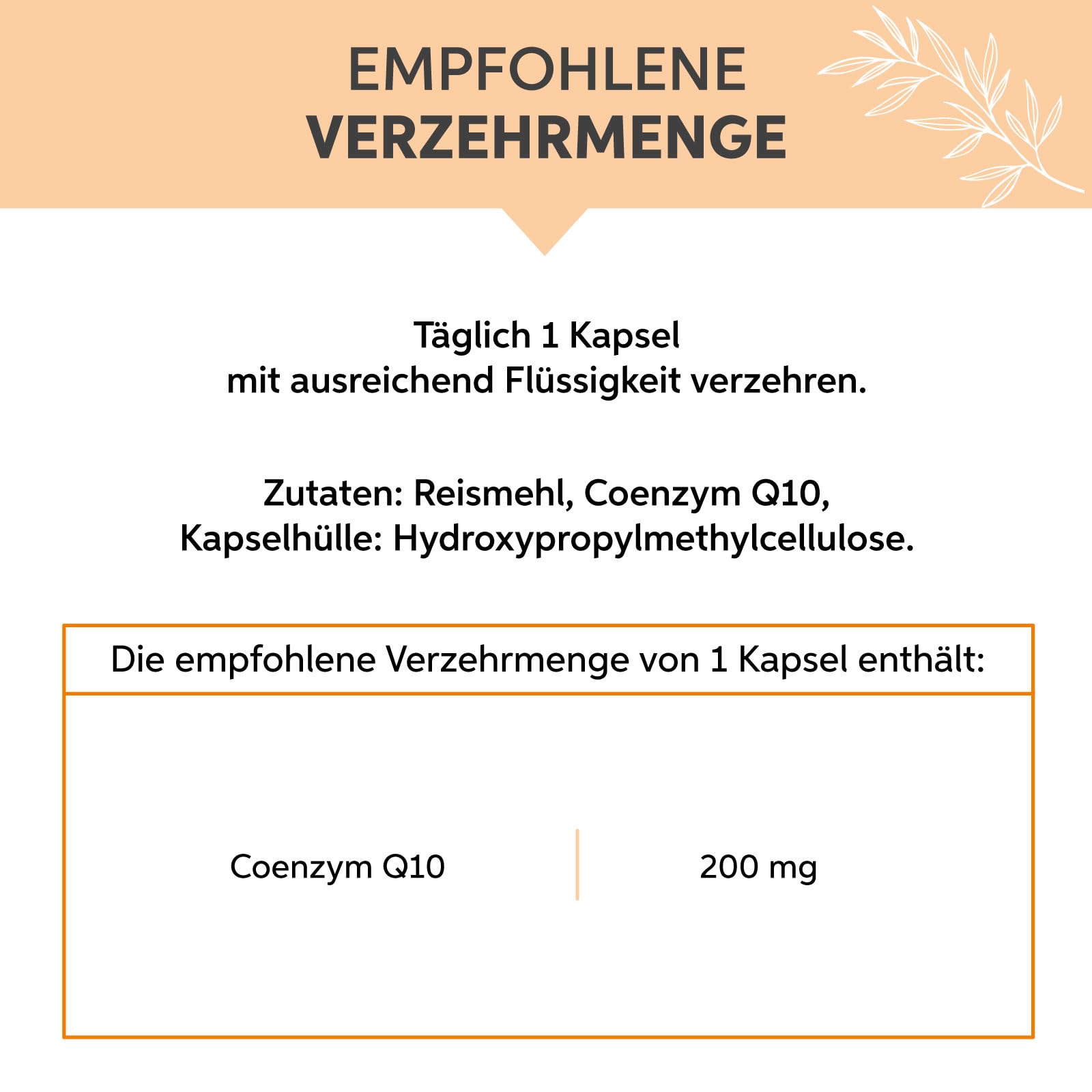 Coenzima Q10 capsule 200 pezzi | 200 mg alto dosaggio Premium Ubiquinone | Vegano da fermentazione vegetale
