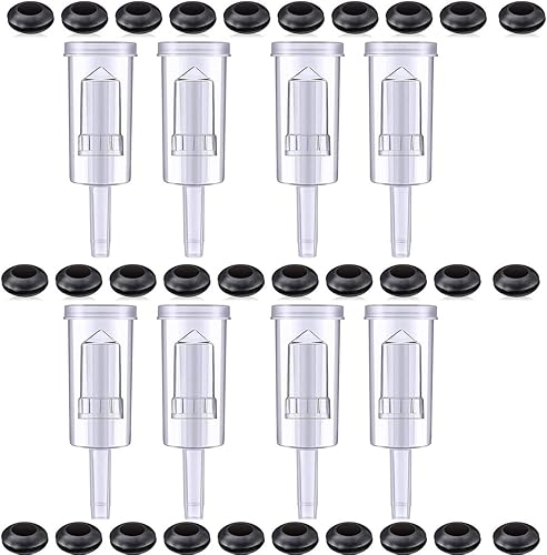 YXCC Cerraduras de aire 8 piezas de plástico y 30 ojales de silicona juego de cerraduras de aire para fermentación elaboración de cerveza vino