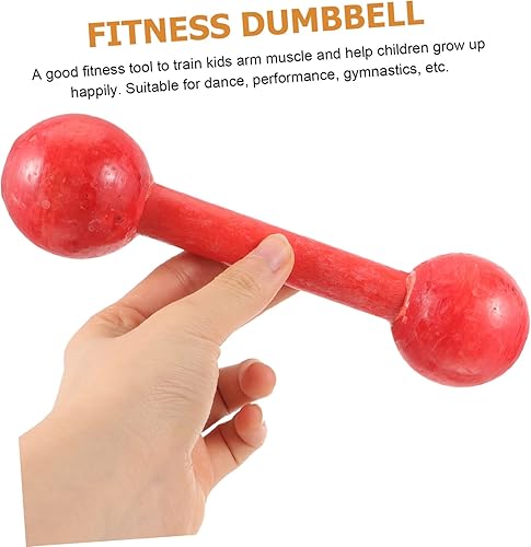 Miniatura 3 de BRIGHTFUFU 2 pares de mancuernas de madera para ejercicios de pesas de mano para niños, juguete para el hogar, fitness, pesas para niños, mancuernas