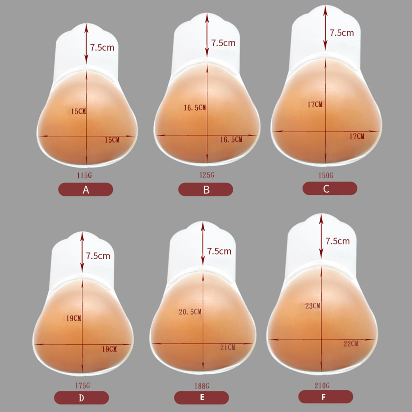 Parche De Silicona Fino For El Pecho, Almohadillas Autoadhesivas Fruncidas Y Realzadores For Una Forma Natural