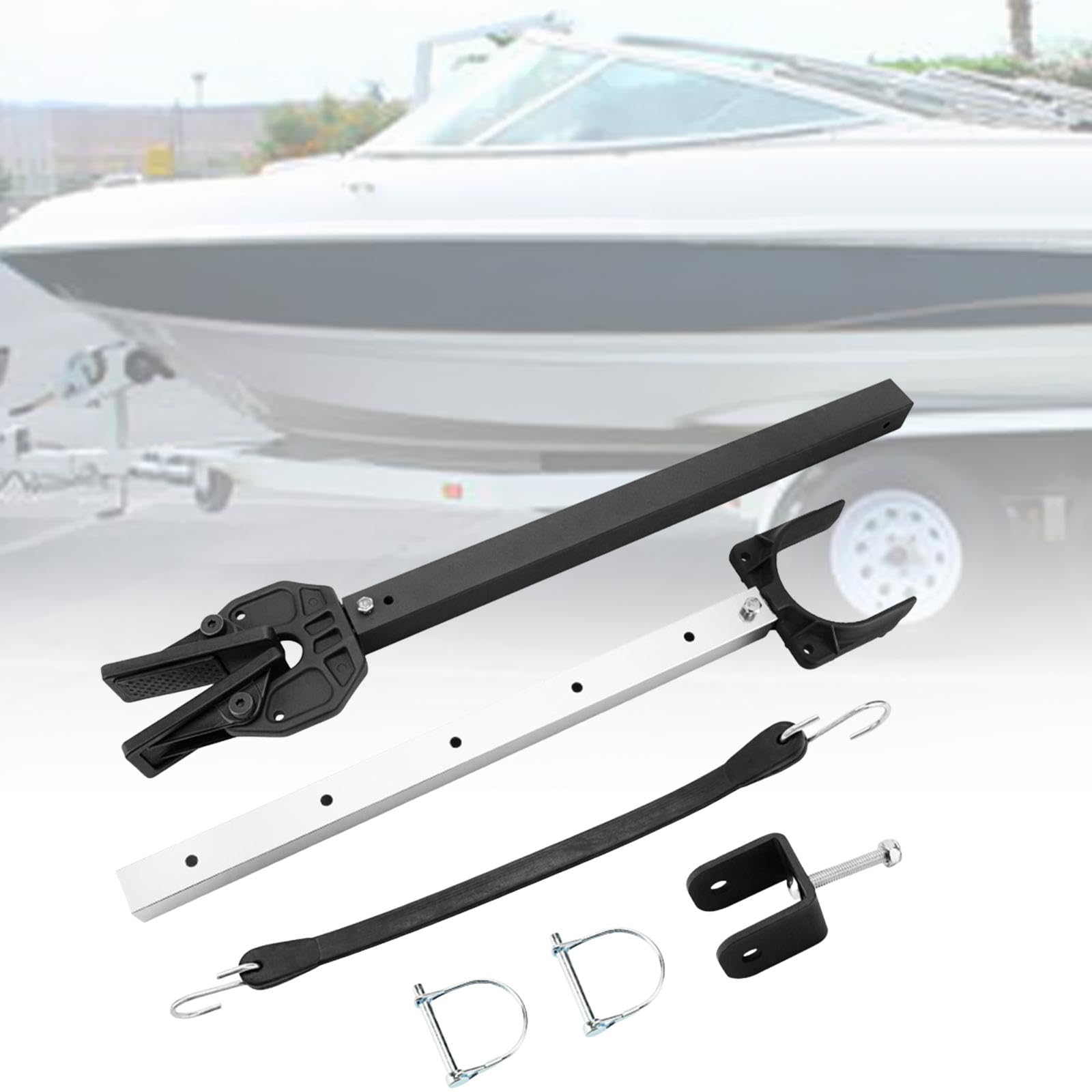 F Fityle Support de Moteur de Bateau réglable pour Tableau arrière, Robuste, avec tête Composite, 58,4 cm à 103,5 cm