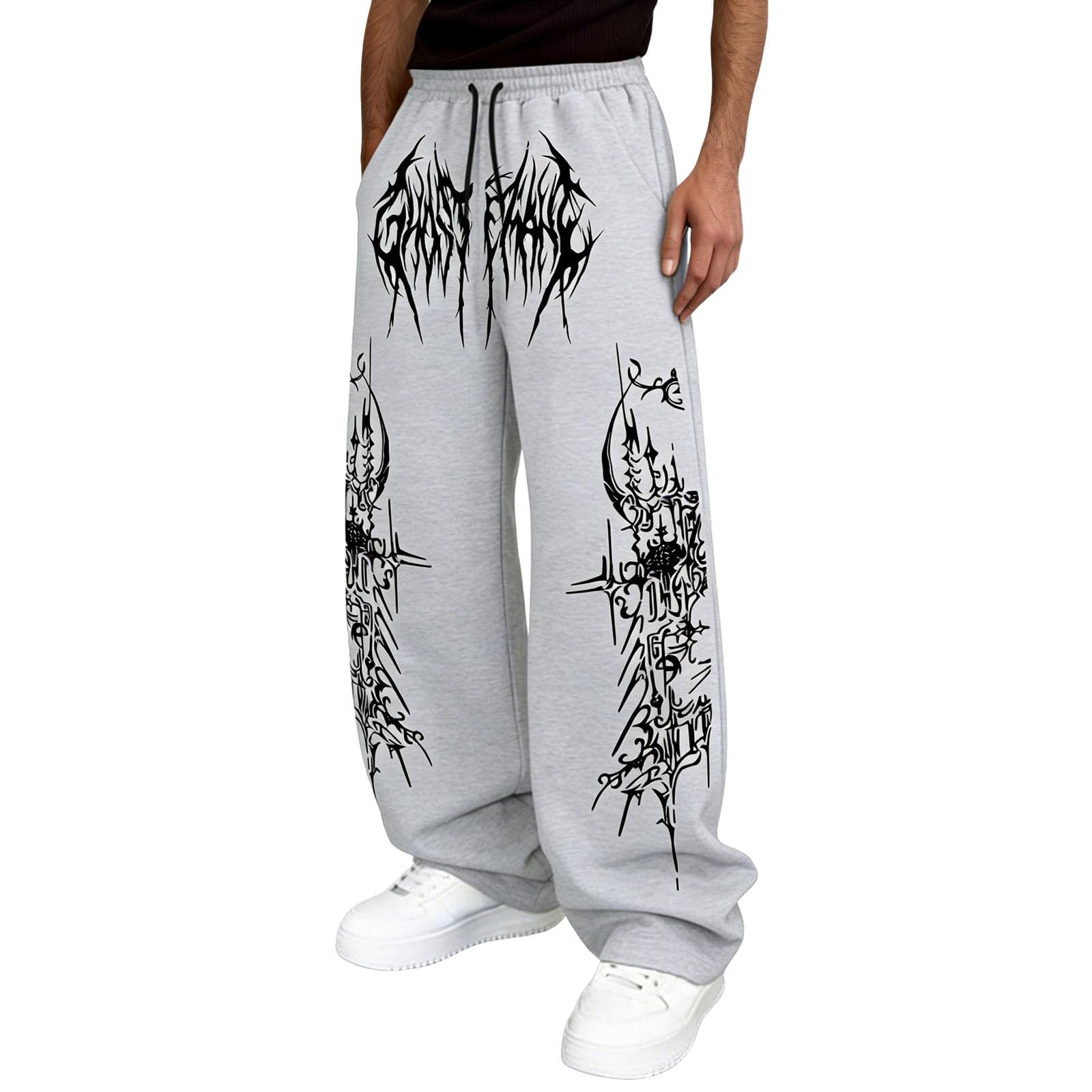 Pantalones casuales con estampado gótico ideales para vestir cómodo en tus noches urbanas 5