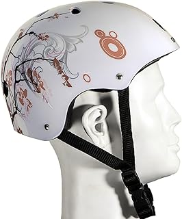 Punisher Skateboards Cherry Blossom Multi-Sport Pink Skateboard Helmet 11-vent Size Medium with Extra Helmet Pads Included