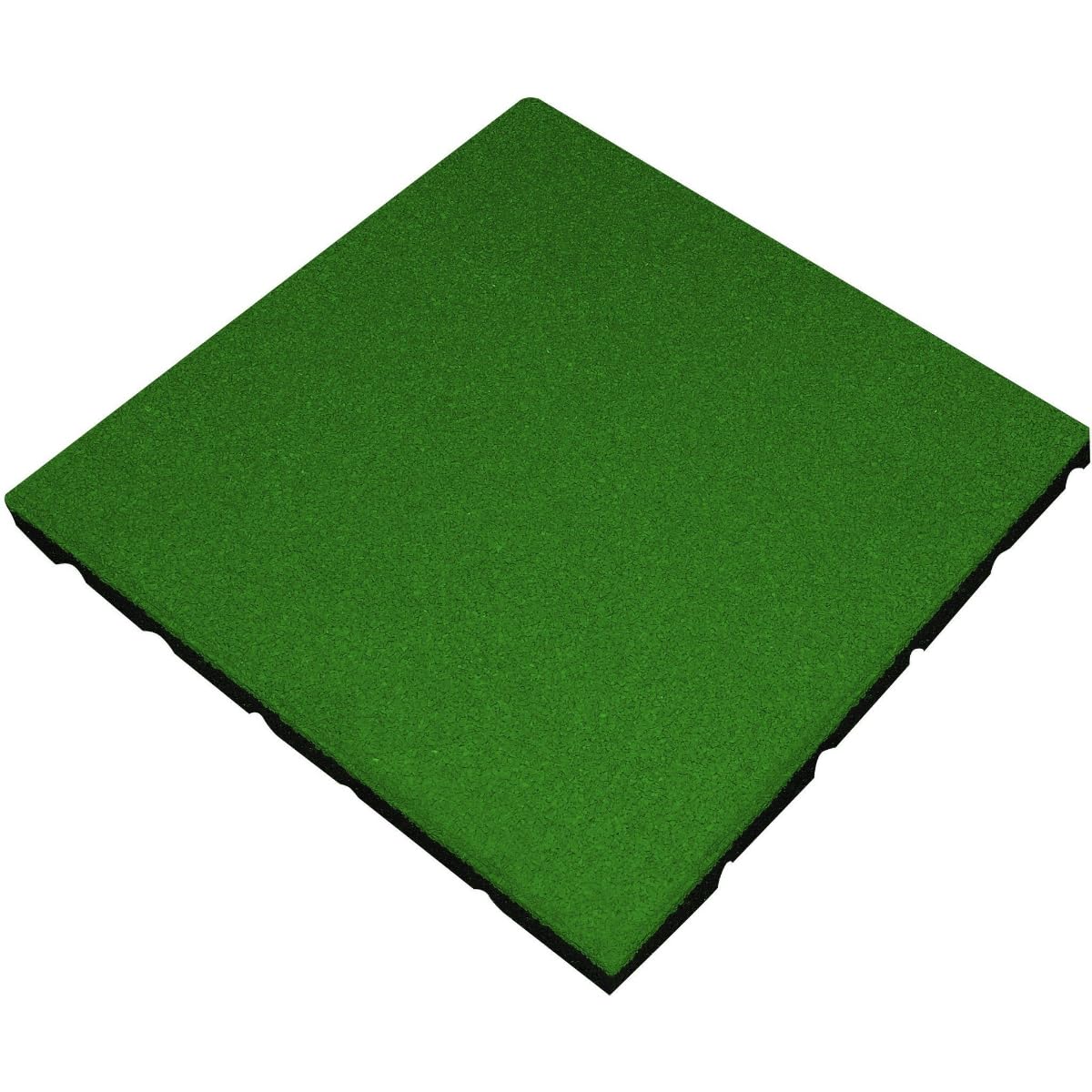 Cannons UK 50cm x 50cm x 30mm Rubber Playground Flooring - 1 to 50 Square Metres - Red, Green, Grey or Black (4m2, 16 tiles, Green)