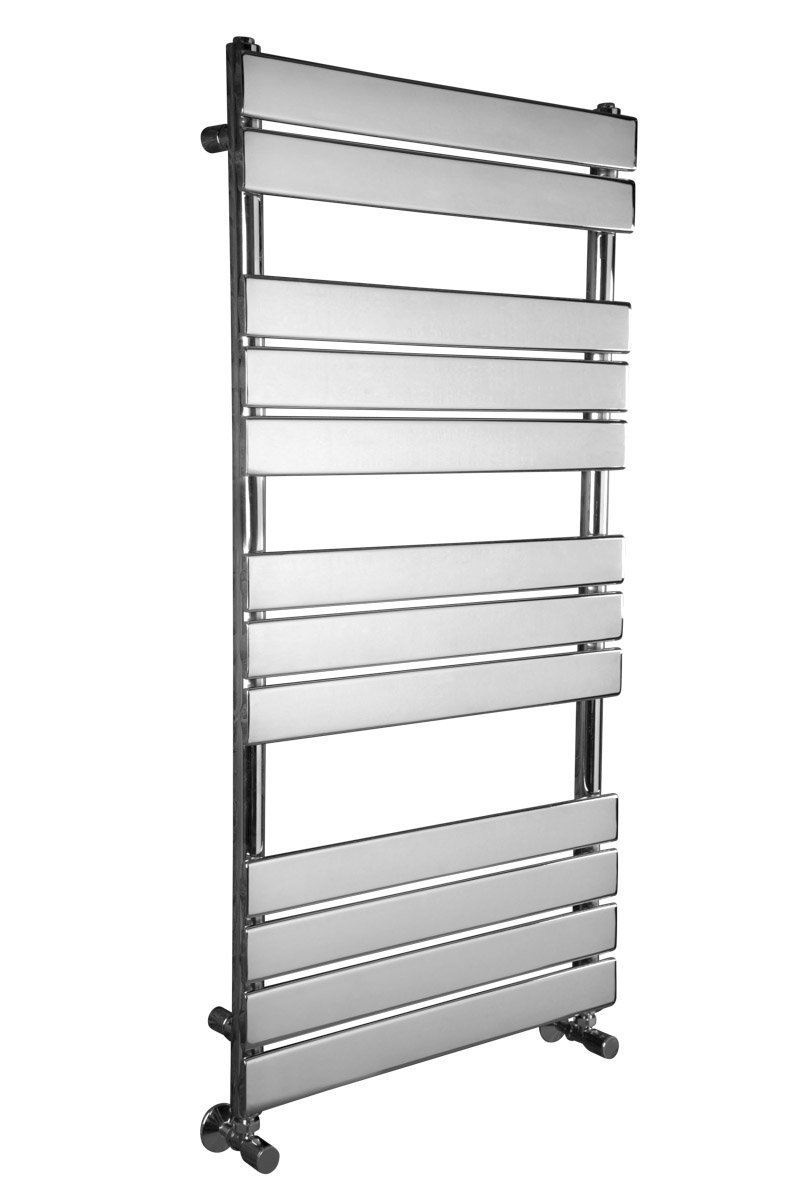 NRG Bathroom Flat Panel Heated Towel Rail Radiator 1200×600mm Chrome
