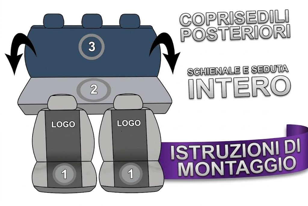 Rebeca Shop COPRISEDILI PER AUTO COMPATIBILI CON 500 MADE IN ITALY SET IN VARI COLORI (Nero/Fucsia)