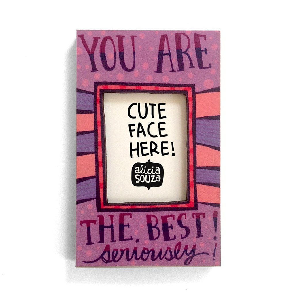 Alicia SouzaSeriously The Best Magnetic Photo Frame, for Fridge | Thick and Strong MDF Wood Material | Easy to Change Photos | Passport Size Photos Will fit for Your Loved Ones | 8.3 cm x 4.3 cm