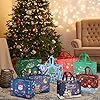16PCS Sacs cadeaux de Noël, sacs fourre-tout de Noël avec poignées, sacs de friandises de Noël, sacs de Noël non tissés pour emballer des cadeaux, fournitures de fête de Noël, 32,5 × 25 × 17 cm #4