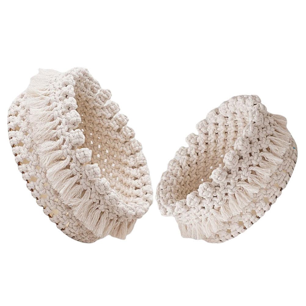 Aufbewahrungskorb aus Baumwollseil, Beige, Schlichte Form