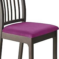 Vista 21 de Fundas de asiento de terciopelo para silla de comedor, fundas elásticas para sillas de comedor con lazos, funda protectora suave para cocina, hotel