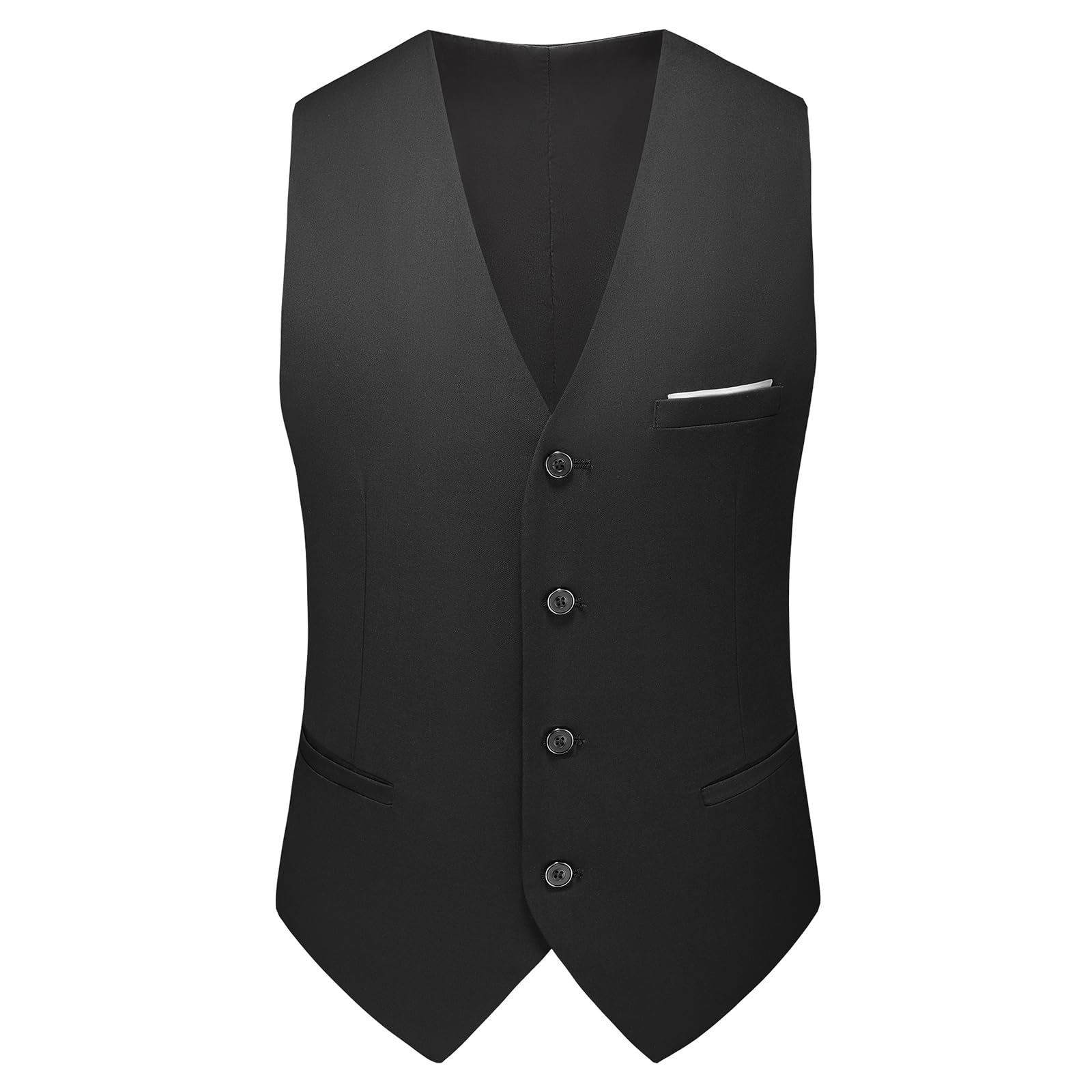 KUDORO Herren Anzüge 3-Teilig Slim Fit Zwei Knöpfe Sakko Weste Hose | Herrenanzug Einreihig für Hochzeit Modern Formell