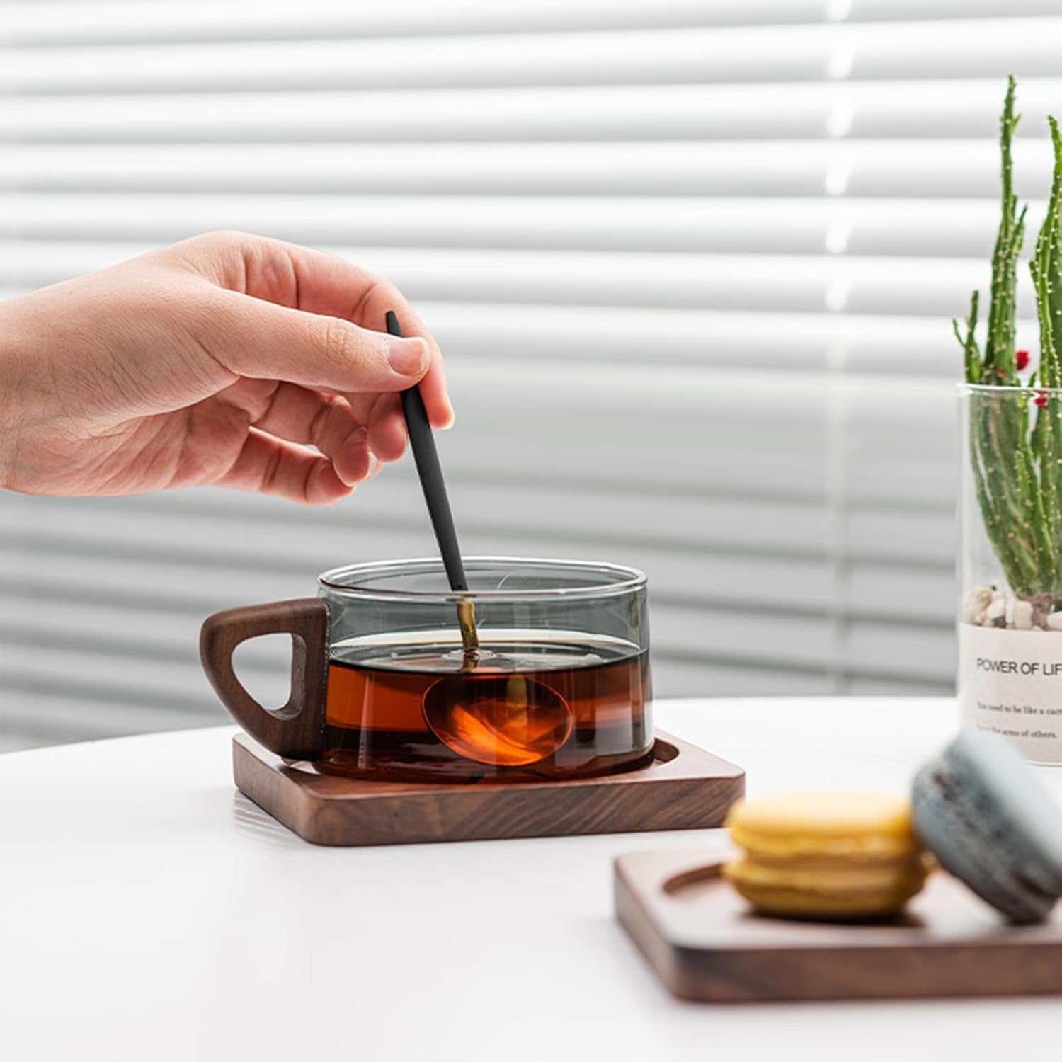 220 ml borosilicate glass coffee cup can hold Americano, latte, cappuccino, cereal, milk, ice cream, tea. Matching gift box - Image 4