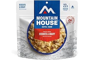 Mountain House Biscuits and Gravy Backpacking Meal: Just Add Water