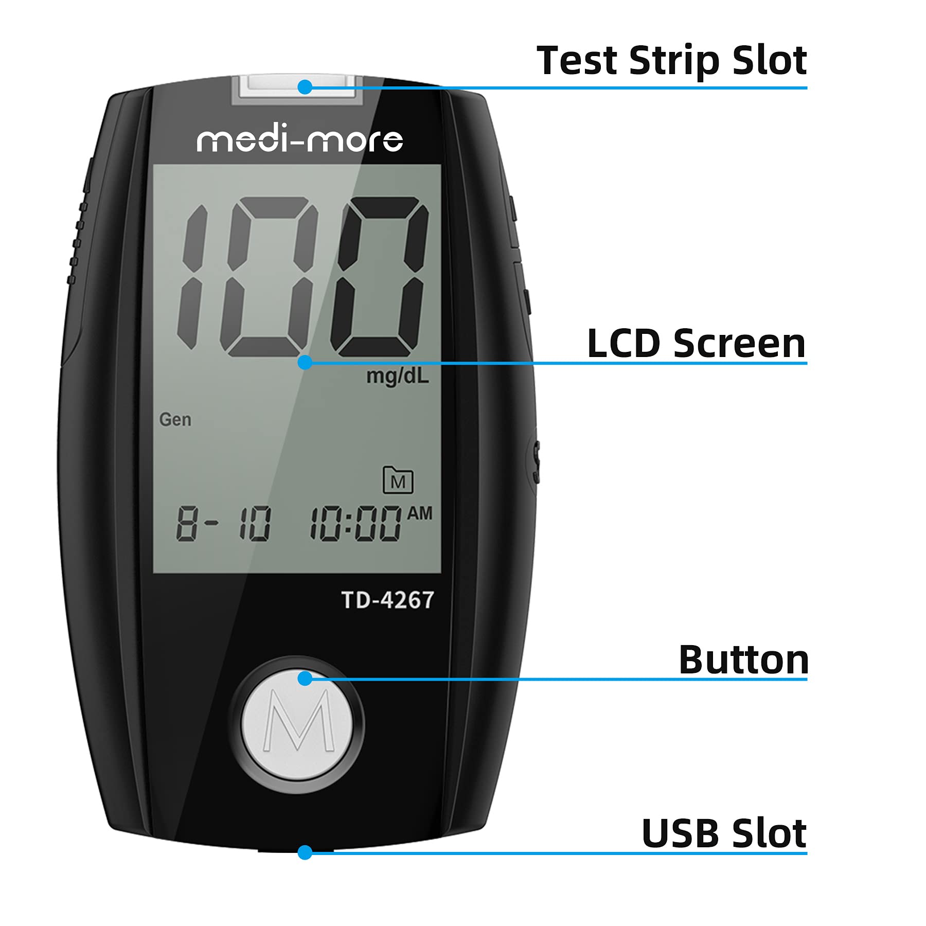 Buy MediMore Blood Glucose Monitor Diabetes Testing Kit with Meter