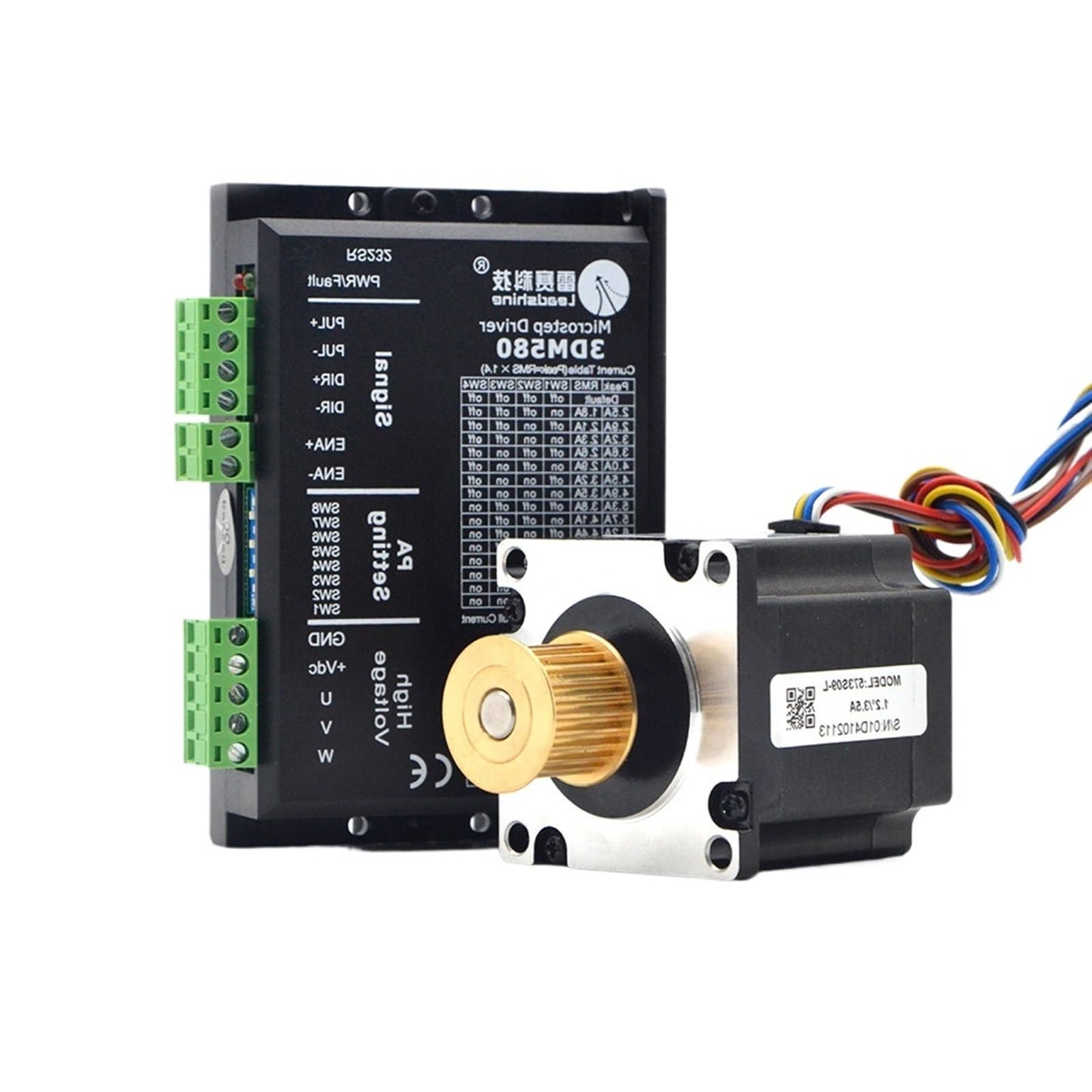 EKFBQBGW 573S09-L Three Phase Stepper electronic starter + 3DM580 Stepper Driver for CO2 Laser Engraving Cutting Machine