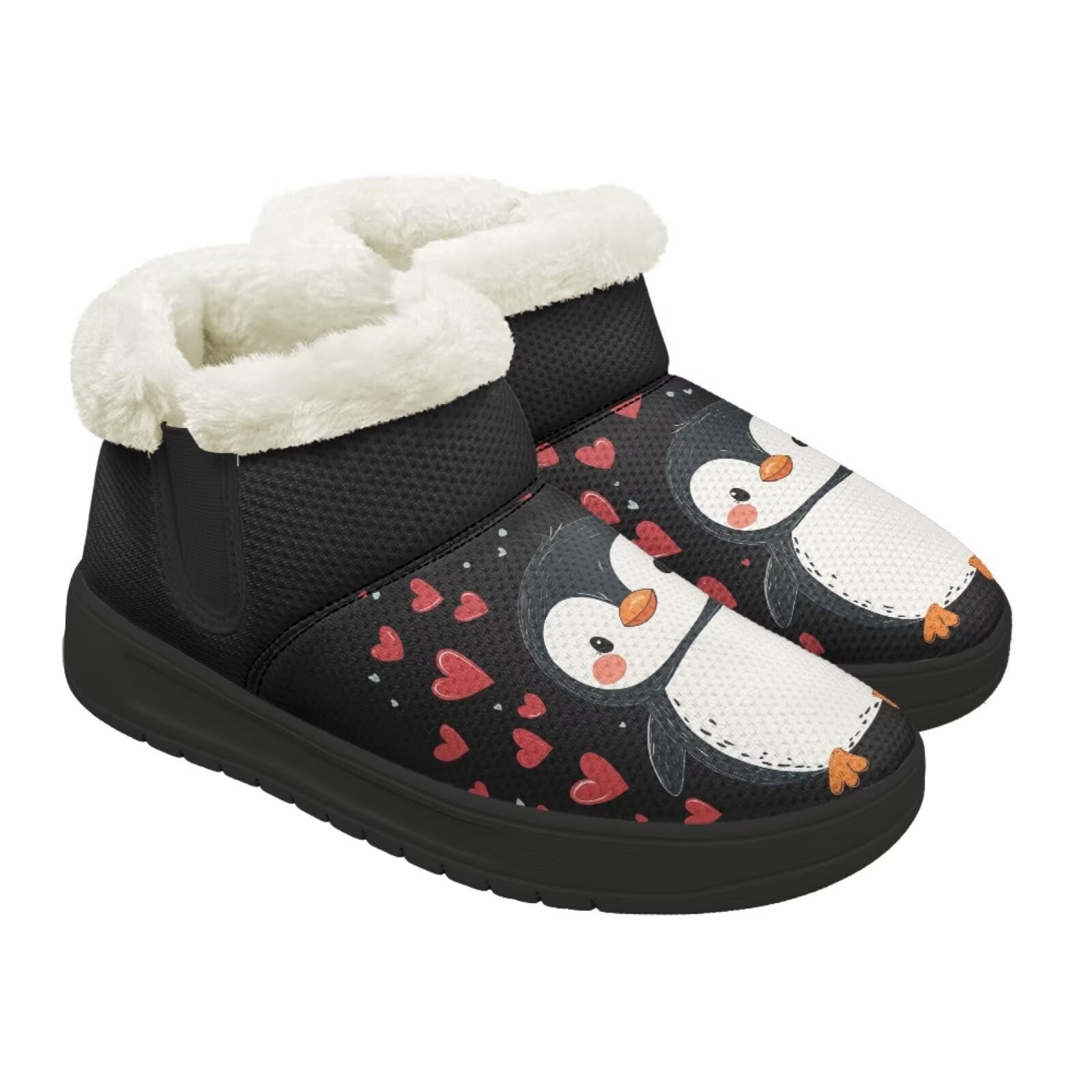 Snow Boots for Women with Plush Fur Lining Winter Warm Platform Thickened Sole Outdoor Booties