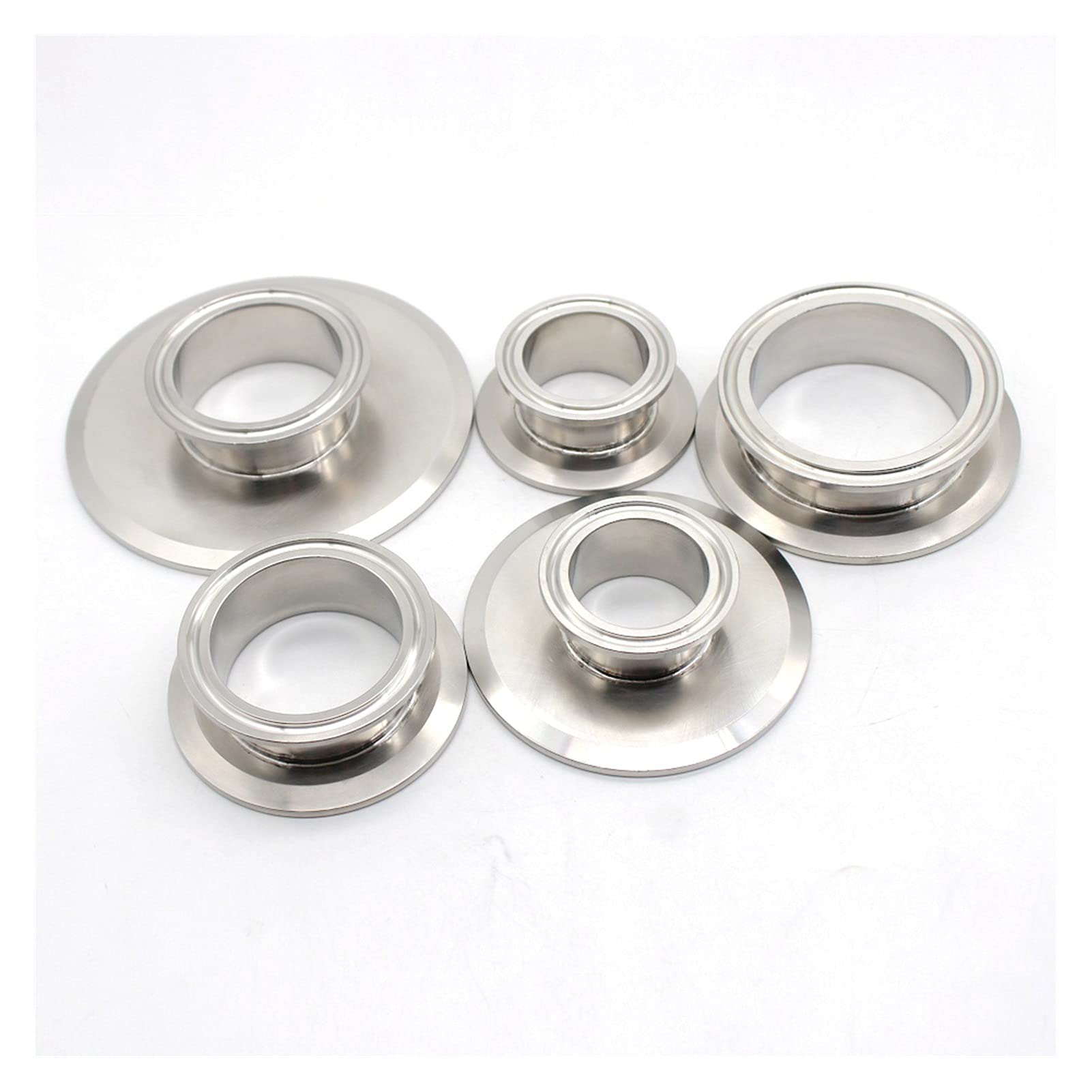 Revive Furniture 1.5 "2" 2.5 "3" 4 "Tri pinza reductor de brida reductora SOBREDOSIS Tapa final reducción SUS 304 Sangre de acero inoxidable(64mmx119mm,5 pcs)
