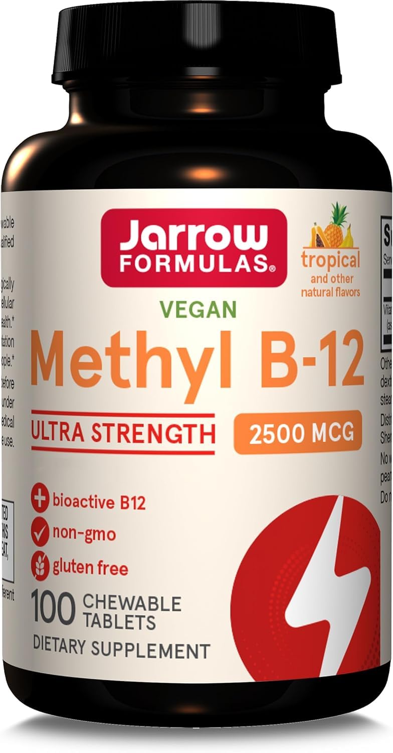 Methyl B-12, Methylcobalamin, 2500mcg, 5 Day Depot, Tropical Flavor, 100 Vegan Tablets, Gluten Free, Vegetarian, Soy Free, GMO Free