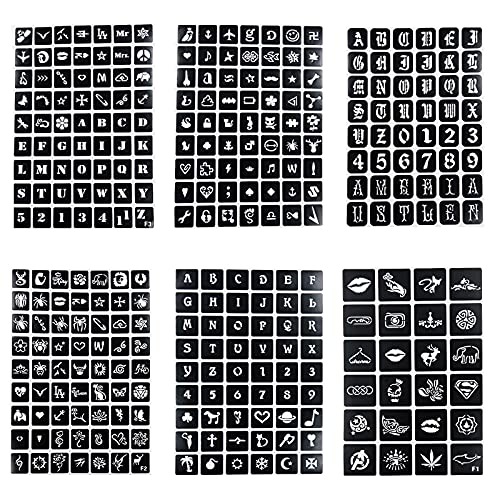 778Pcs Temporary Tattoos Stencils, 20 Sheets Reusable Boys And Man Glitter Tattoo Kit Templates Face Painting Stencil Body Design Stencil Pack For Adults Girls Women Kids Teenager Adultssigns Man #TOP2