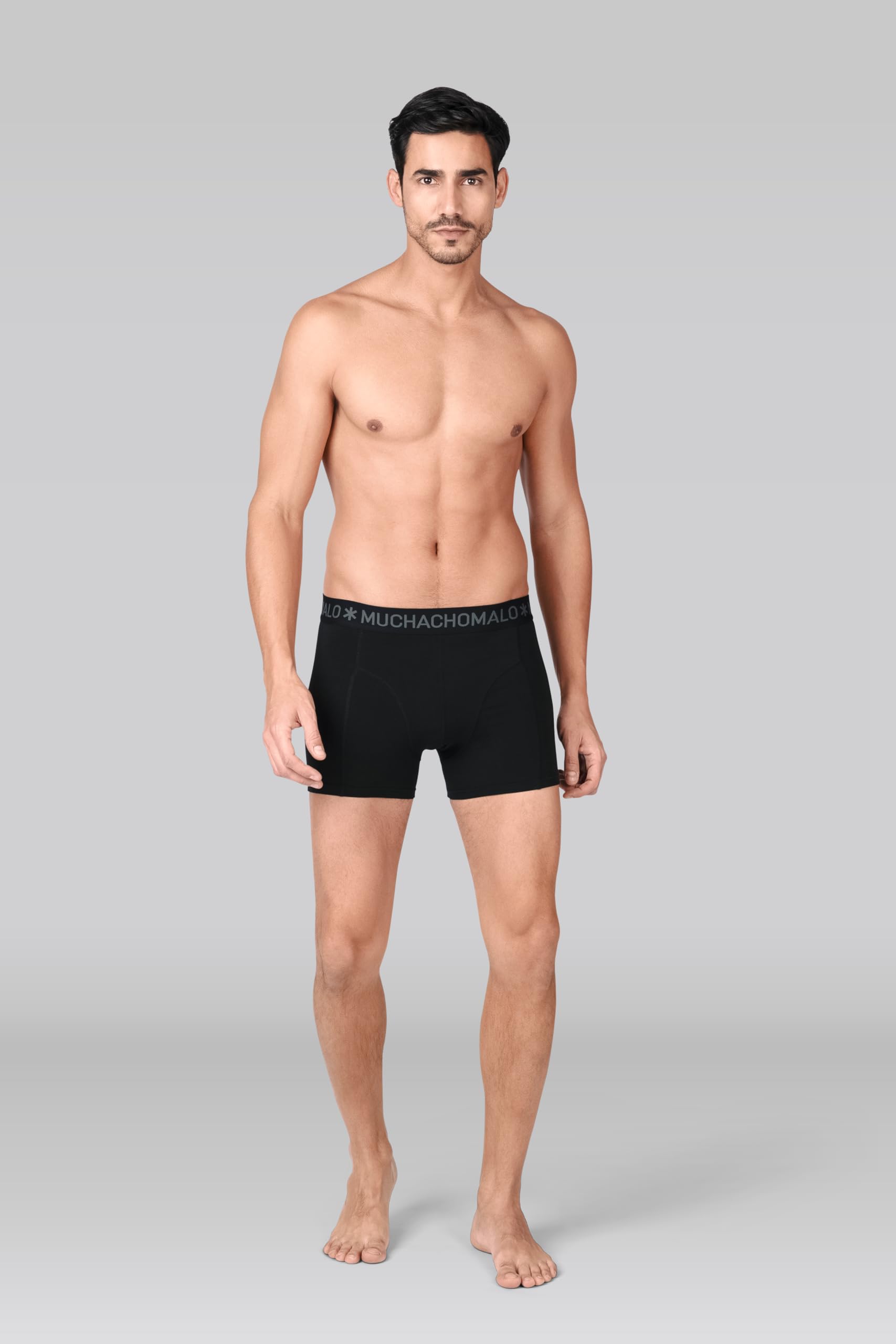 Muchachomalo Boxer da Uomo, Biancheria Intima da Uomo in Cotone Tinta Unita, Multipack da 6 Pezzi, Boxer con vestibilità Classica, con Fascia Elastica in Vita