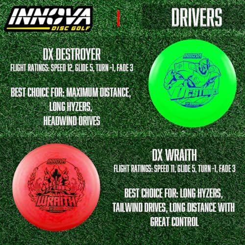 Image of Innova Disc Golf Set 10 Pack - Disc Golf Starter Set for Beginners with Disc Golf Drivers, Mid-Ranges, Disc Golf Putters Disc Golf Starter Kit