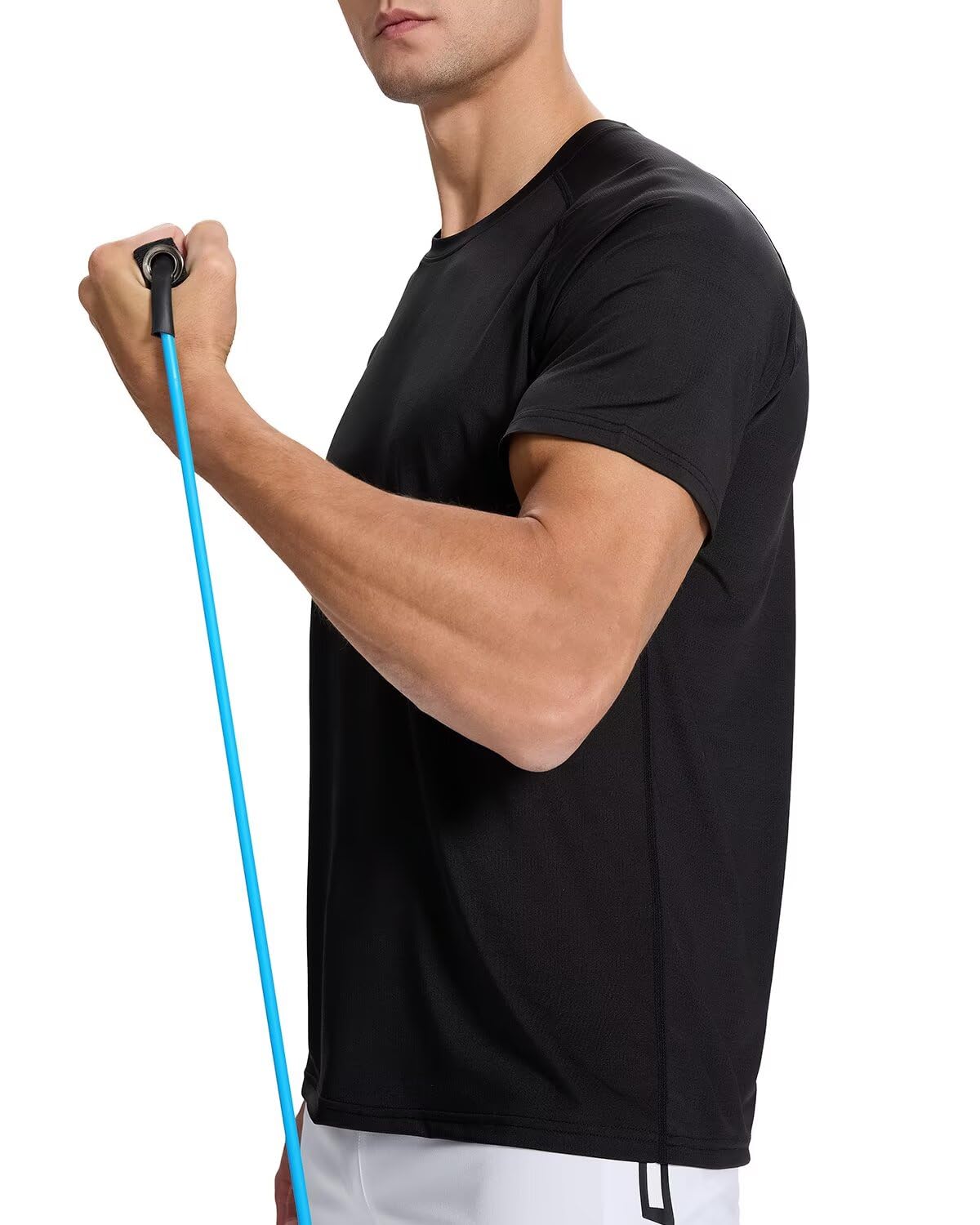 SNOWTEN Men's Sun Protection Shirts Lightweight Athletic Quick Dry Rash Guard Cooling Tee with Silver Ion Tech