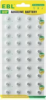 EBL 40Pcs LR41 Batteries, AG3 Alkaline Button Batteries, L736 384 392 192 1.5V Button Coin Cell Battery