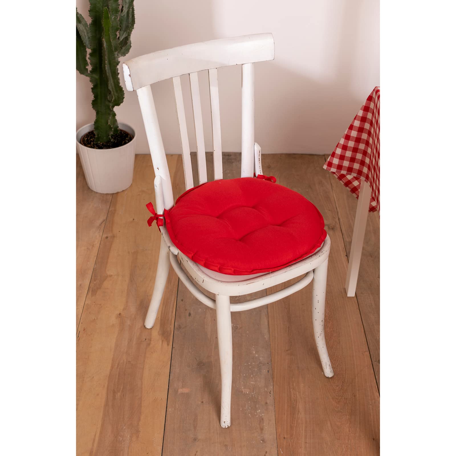 PARAMAISON Cuscini Sedia Rotondo Set da 2 pezzi Ø 40 cm Imbottito Interni Esterni