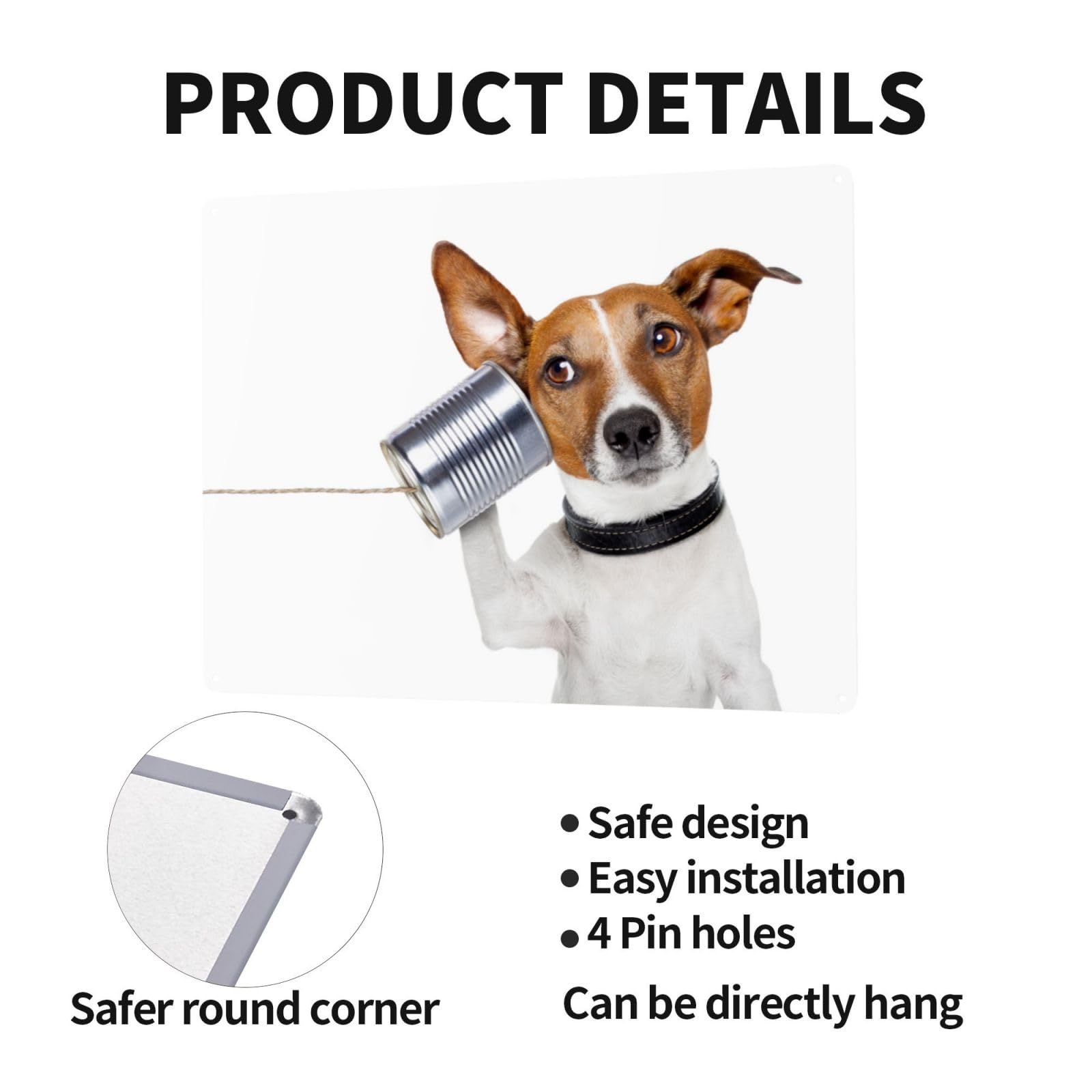 Amazon.co.jp: かわいい ジャックラッセル テリア 犬柄 ブリキ