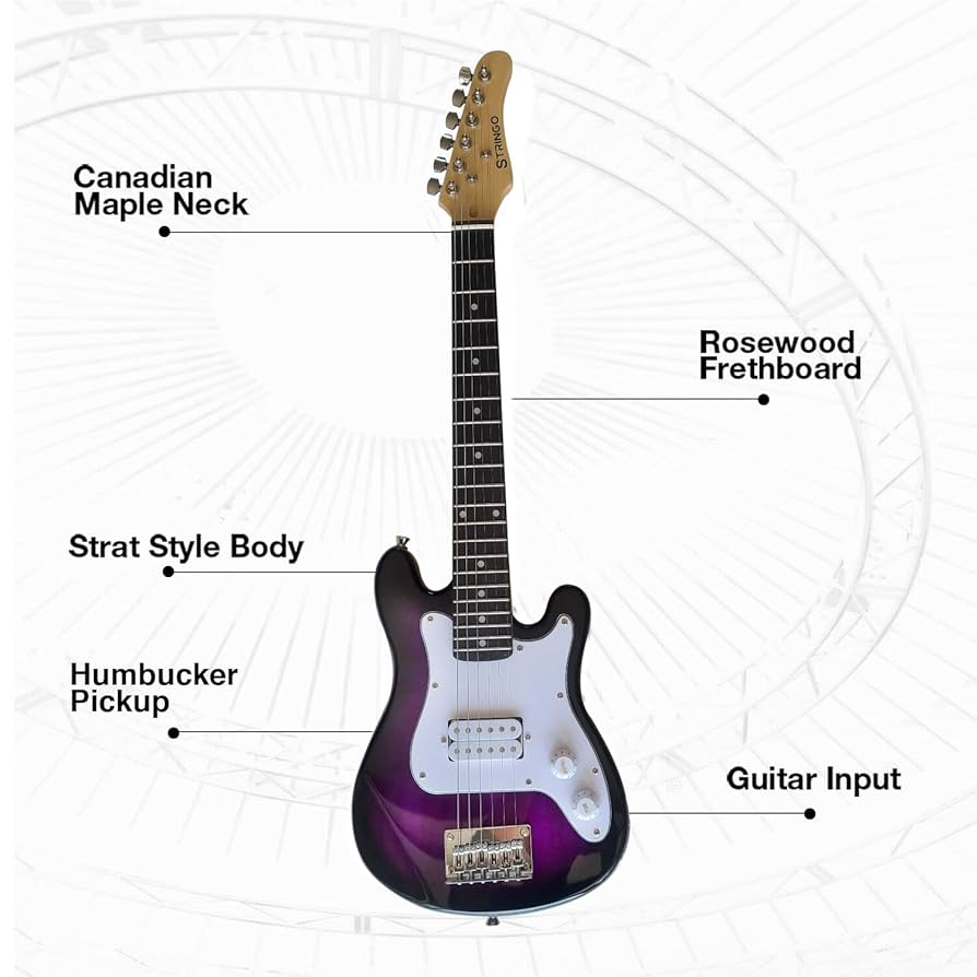Amazon.com: Purple 30 Inch Kids Electric Guitar Beginner Kit