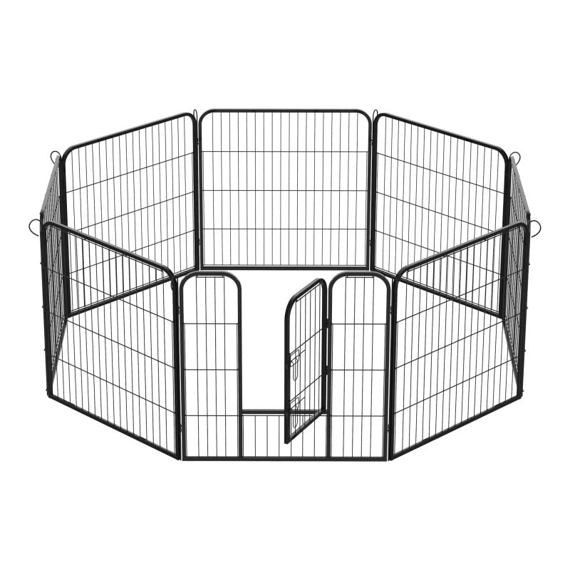 Recinto modulabile per cane, gatto, cuccioli per interni esterni h cm 80. Recinzione per animali domestici. Gabbia pieghevole in diverse forme 8 pannelli cm 80x80