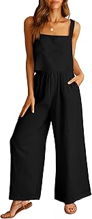 Women's 2 Piece Outfits Linen Pants Jumpsuit Matching Lounge Set Casual Summer Beach Vacation Trendy Clothes