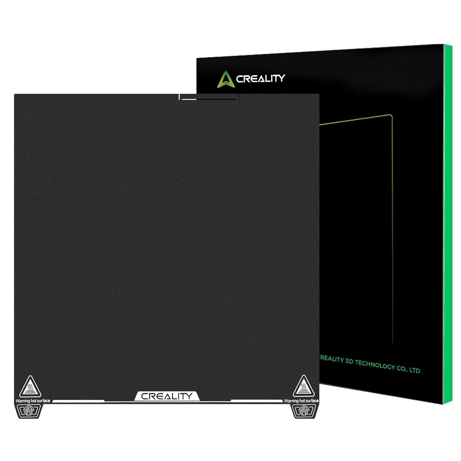 Plaque de construction officielle Creality K2 Plus avec revêtement en résine époxy, 370 x 370 mm, acier à ressort magnétique, plaque de construction lisse, plaque de lit en époxy pour Creality K2 Plus