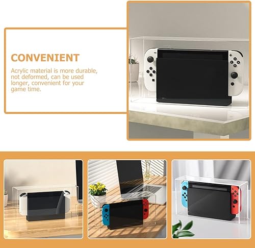 Miniatura 5 de Zerodeko Cubierta protectora transparente para consola de juegos, cubierta protectora contra el polvo, para el modelo de interruptor para consola de