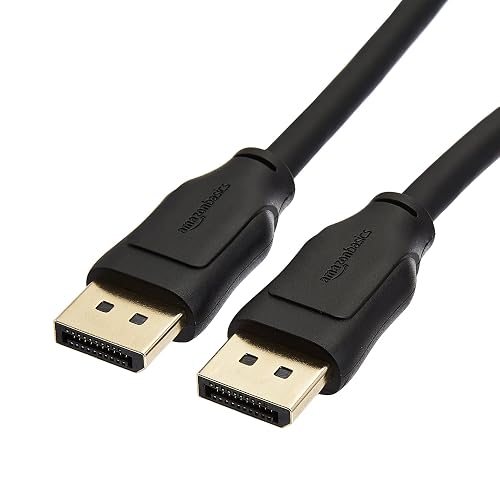 Amazon Basics DisplayPort 1.4 Cable 3 Foot Black