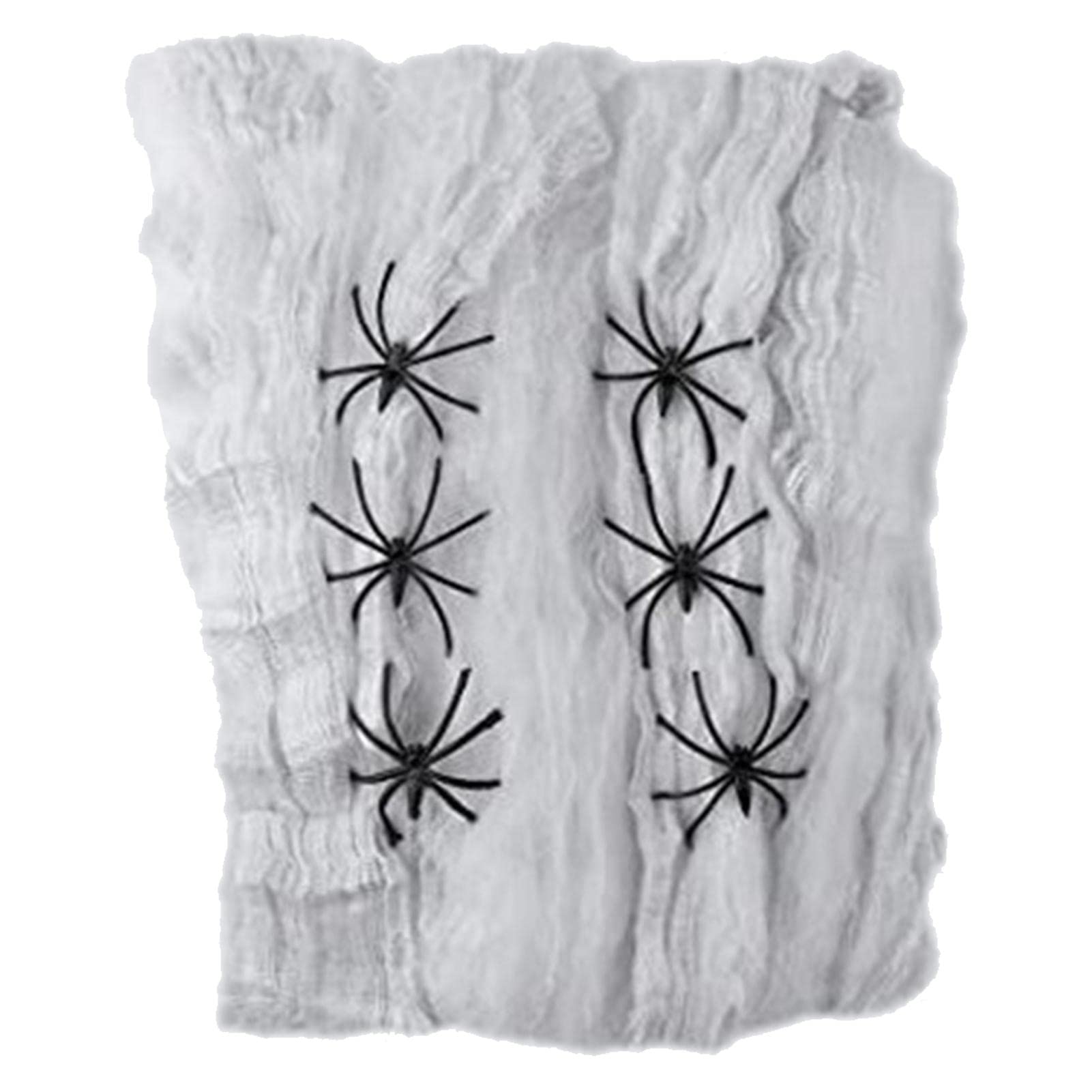 Set di Decorazioni di Halloween con ragnatele spettrali | Ragnatele Elastiche da 100 g con 100 Ragni Finti per Uso Interno ed Esterno