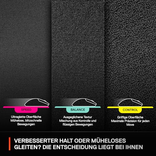Steelseries QcK XL Performance Speed Gaming-Mauspad – Extradichte für sanftes Gleiten – Flache, abgesteppte Säume… – Ansicht 6