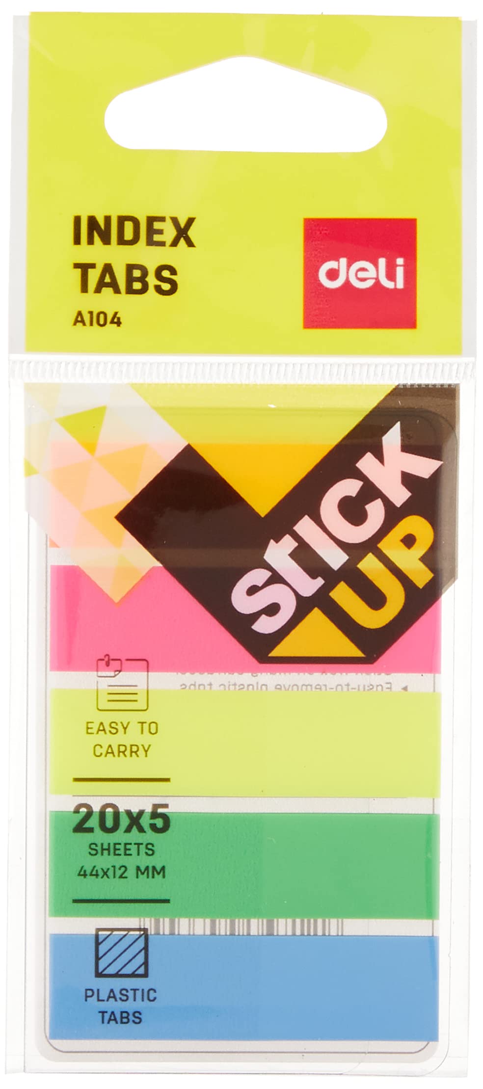 Deli EA10402 Stick Up Index Tabs 100-Sheets, 44 mm x 12 mm Size : Buy Online at Best Price in KSA - Souq is now Amazon.sa: Office Products