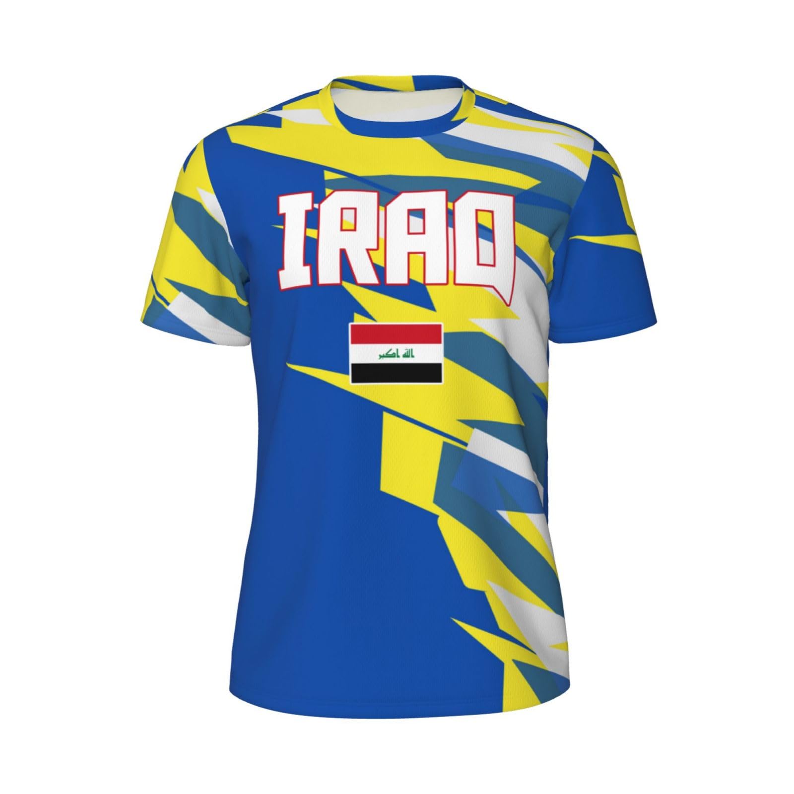 DABOYOZHZH Iraq Flag Cool Iraqans (64) Sports Jersey Mesh T-Shirt 3D Print for Running Cycling Soccer Tennis Fitness Climbing Shirts