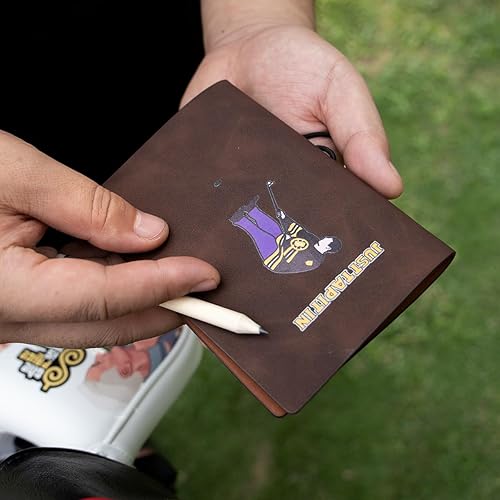 Miniatura 9 de Libro de puntuación de golf de cuero, libro de yardas de golf para estadísticas de práctica y registro redondo, libro de tarjetas de puntuación de