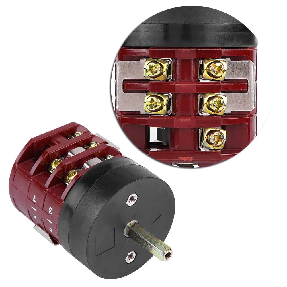 KIMISS Forward Reversing Switch, ABS 220V/380V 32A Tire Changer Machine Motor Foot Switch, Manual Operation, Red